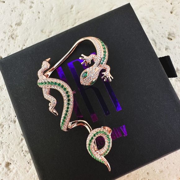 Single Statement Gecko Ear Jacket - 14k Rose Gold NEW!!! - Picture 2 of 4